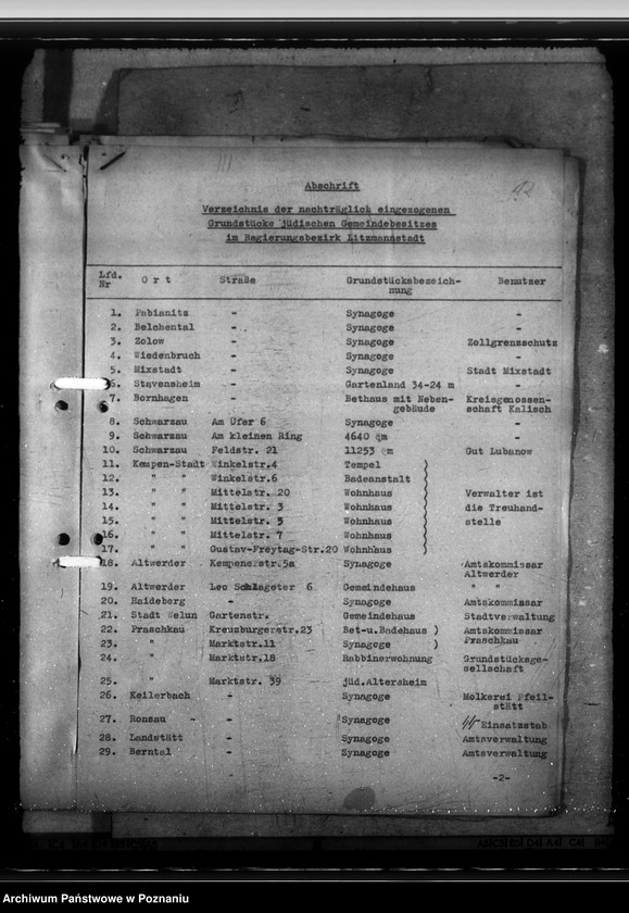 Obraz 16 z jednostki "Verwaltung des Reichsfeindlichen Vermögens"