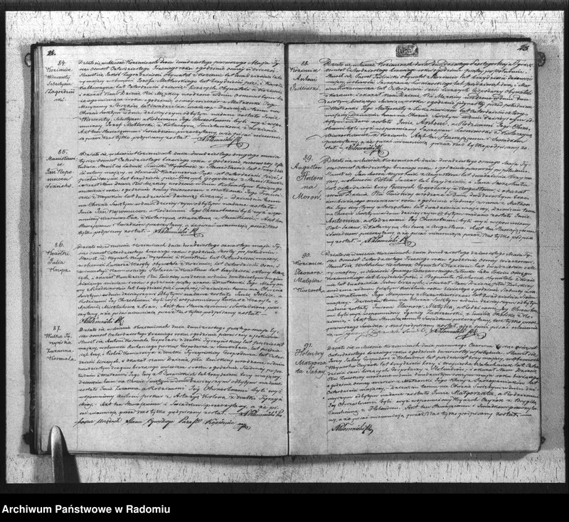 Obraz 14 z jednostki "Duplikat Aktów Cywilno - Religijnych Urodzenia, Zaślubienia i Zejścia Parafii Kozienice Rok 1843 służący"