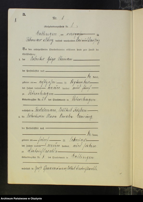 image.from.unit.number "Heirats-Neben-Register Nr 1 - 16 [ Księga małżeństw - wtóropis ]"