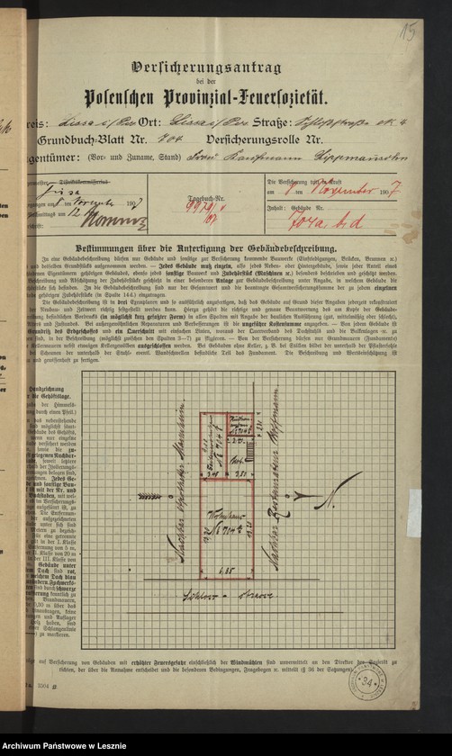 Obraz 18 z jednostki "[Beschreibung von Gebäuden des Grundstücks /ubezpieczenia przeciwpożarowe/]"