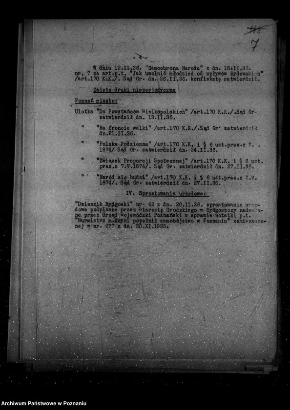 Obraz 12 z jednostki "Sprawozdania prasowe za czas od stycznia do grudnia 1936 r."