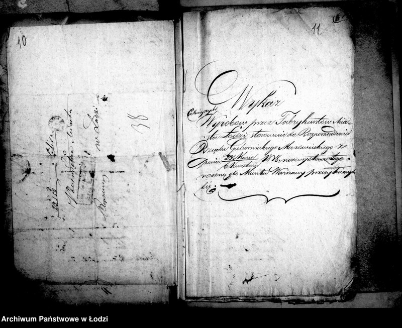 Obraz 11 z jednostki "Akta tyczące się przesyłania wyrobów na wystawę publiczną"