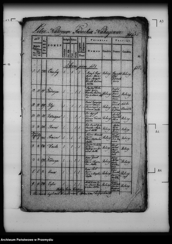 Obraz 6 z jednostki "[Kopie ksiąg metrykalnych parafii Nahujowice (dekanat Drohobycz)]"