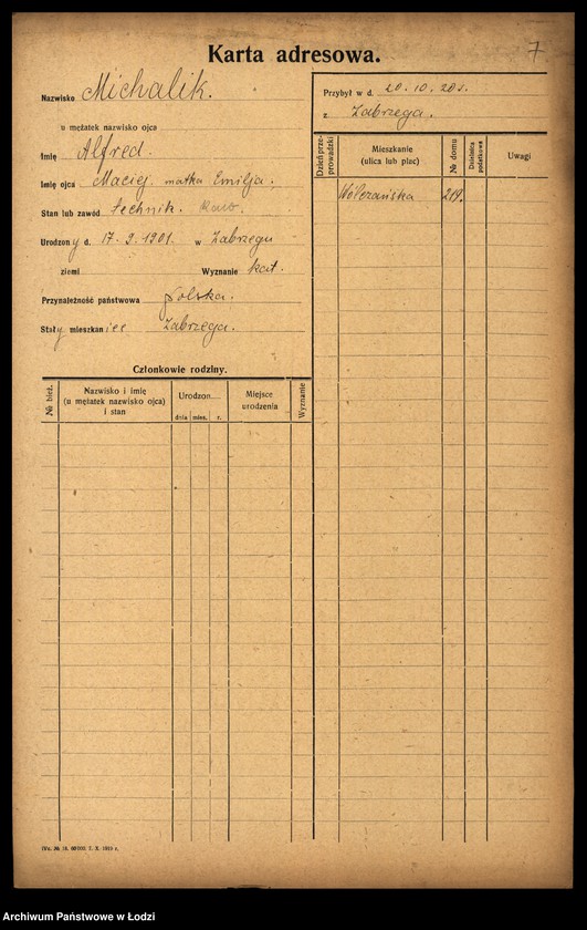 Obraz 9 z jednostki "[Spis ludności Łodzi] Michalak"