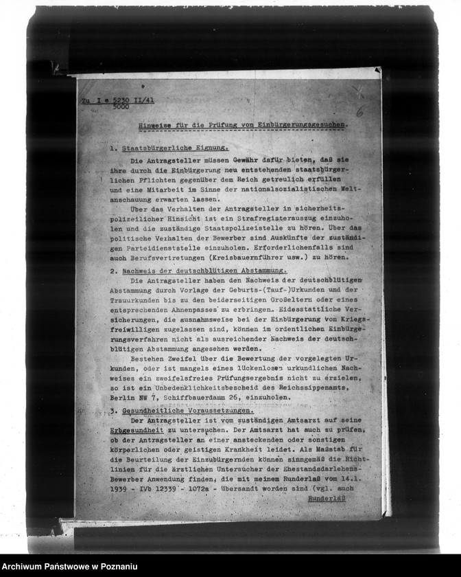 Obraz 10 z jednostki "Zarządzenia i korespondencja władz w sprawie niemieckiej listy narodowej"