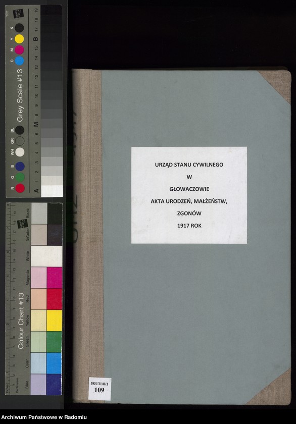 image.from.unit.number "Urząd Stanu Cywilnego w Głowaczowie Akta urodzeń, małżeństw, zgonów 1917 rok"