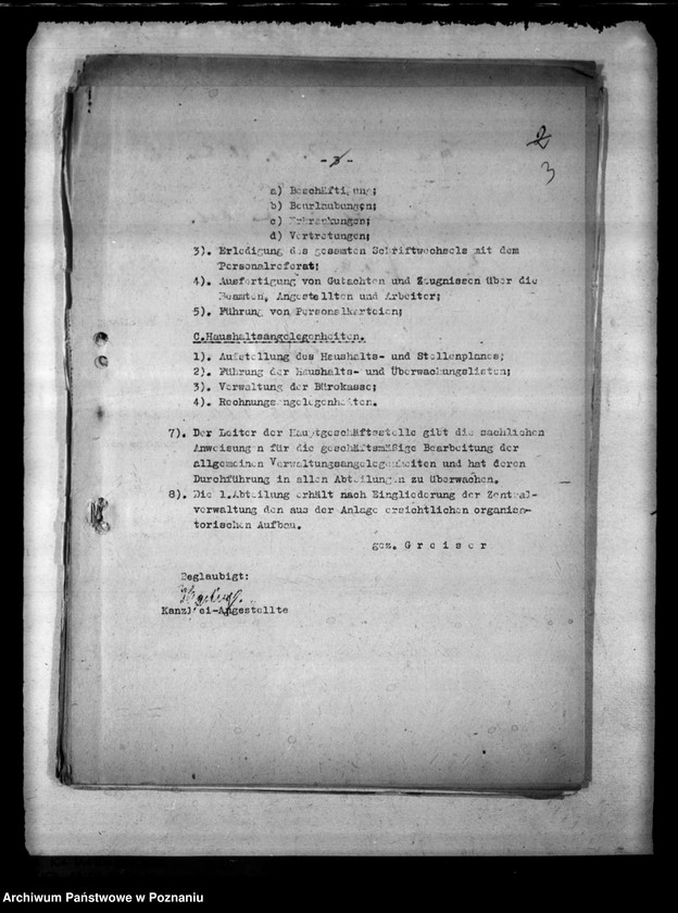 Obraz 7 z jednostki "Organisationsangelegenheiten. Landjahrverwaltung. Schulaufsicht über Volks- und Haupt- Schulen. Tätigkeitsbericht der Berufs- und Fachschulen"