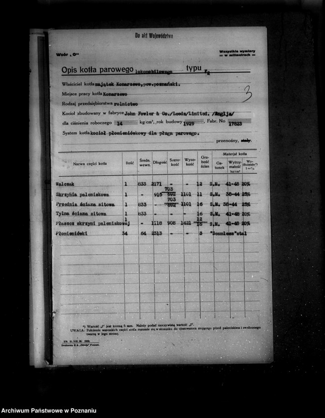 Obraz 7 z jednostki "Majętność Konarzewo powiat poznański nr woj. kotła 6420"