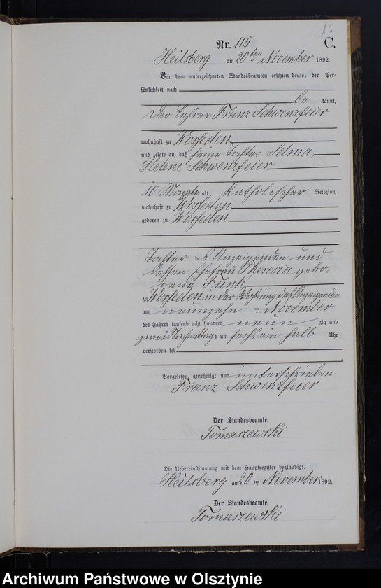 image.from.unit.number "Sterbe-Neben-Register Tom II,Nr 101 - 126"