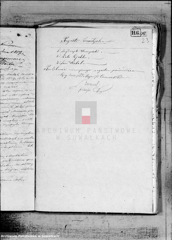 image.from.unit.number "Duplikat aktów urodzenia, małżeństw i zejścia z Filiału Ewangelicko- Augsburgskiego w Serejach za rok 1859"