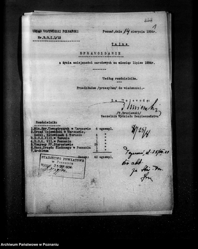 Obraz 5 z jednostki "Sprawozdania z życia mniejszości narodowych za miesiące lipiec i sierpień, wrzesień 1934 r."