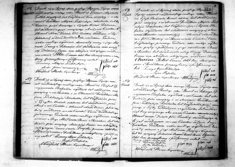 image.from.unit.number "Duplikat Akt Urodzeń, Zaślubień i Zejść Wyznania Mojżeszowego Okręgu Bożniczego Puńsk na 1866 rok."