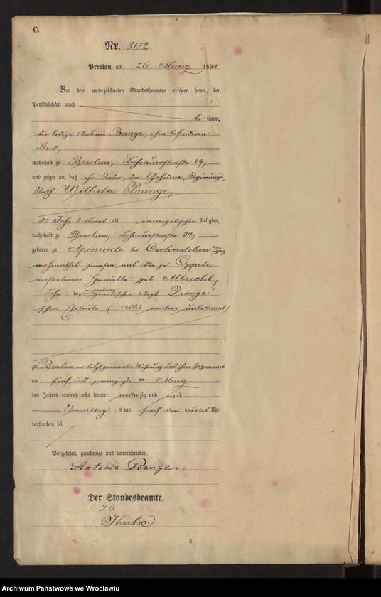 image.from.unit.number "Sterbe-Neben-Register Breslau II 1891 Band 3"