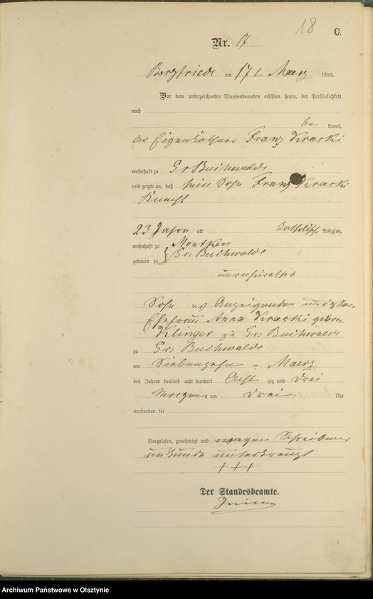 image.from.unit.number "Sterbe-Haupt-Register Nr 1 - 66"