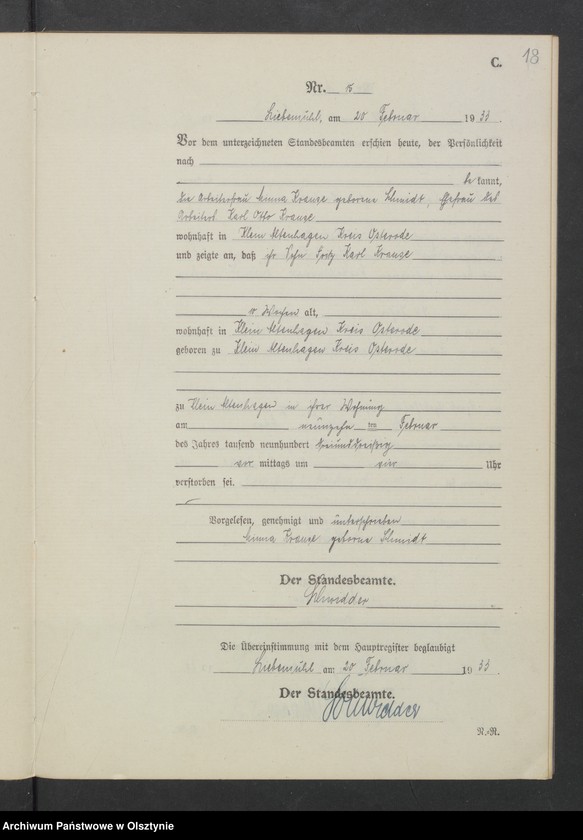 image.from.unit.number "Sterbe-Neben-Register Nr 1 - 41"