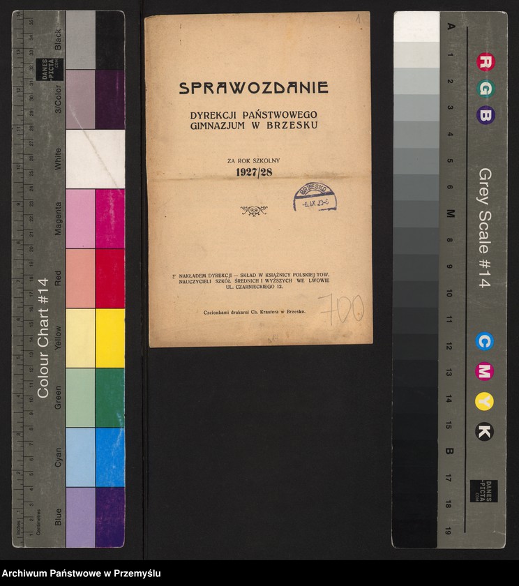 image.from.unit.number "Sprawozdanie Dyrekcji Państwowego Gimnazjum w Brzesku za rok szkolny 1927/28"