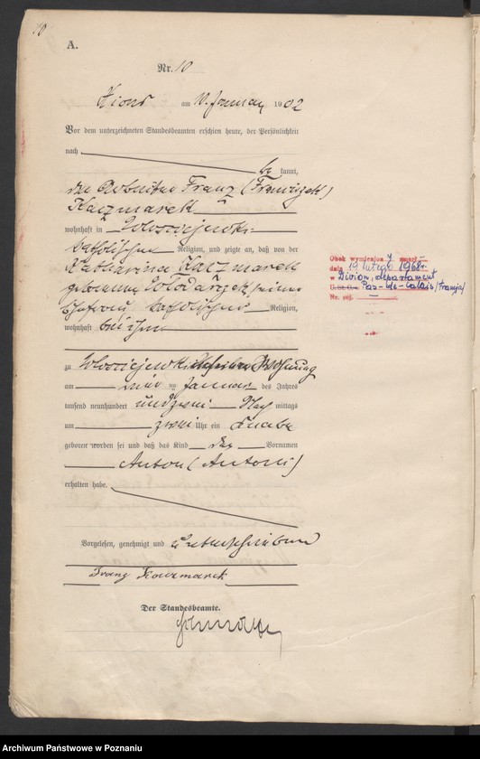 Obraz 13 z jednostki "Geburts-Haupt-Register"