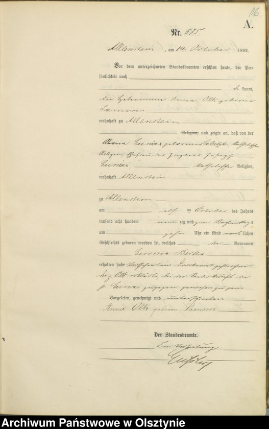 image.from.unit.number "Geburts-Haupt-Register Tom III,Nr 561 - 751"