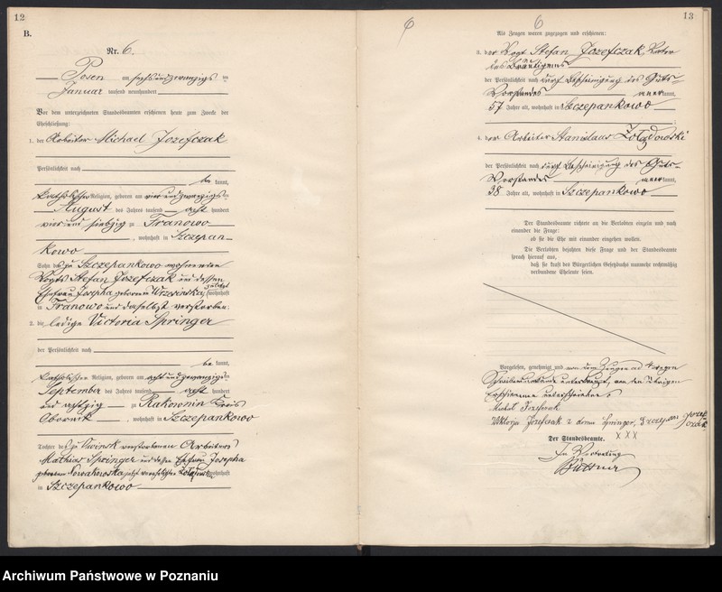 Obraz 8 z jednostki "Księga miejscowa małżeństw"