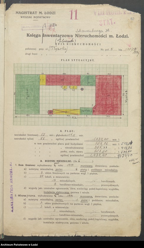 image.from.unit.number "Księga inwentarzowa nieruchomości m. Łodzi ul. Wysoka"