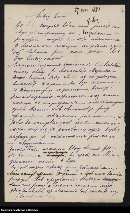 image.from.unit.number "Dobra Przęsławice i Niegardów J W-nej Maryi Hr Wielopolskiej. Ogólne /Akta prawno- majątkowe, korespondencja, rachunki/"
