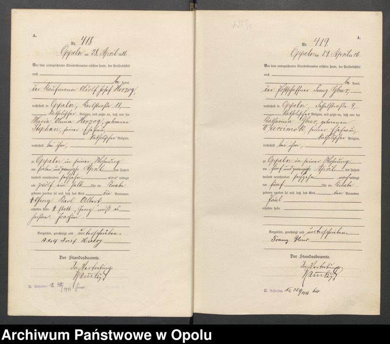 image.from.unit.number "Urząd stanu Cywilnego Opole Księga Urodzeń Rok 1916 396-793 t.2"