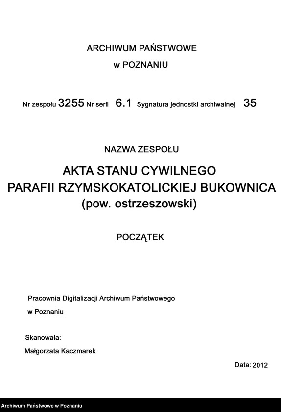 Obraz 3 z jednostki "Duplikat urodzonych, zaślubionych i zmarłych"