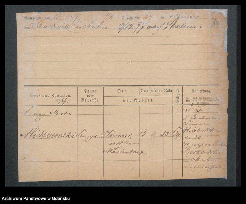 image.from.unit.number "Karty meldunkowe: Mittelsteiner - Modt"