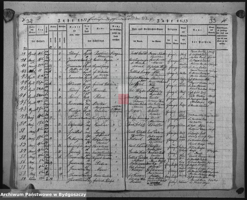 image.from.unit.number "Kirchen - Duplikat der Verstorbenen aus der evangelischen Stadt- und Landgemeinden Inowrazlaw Jahr 1844"