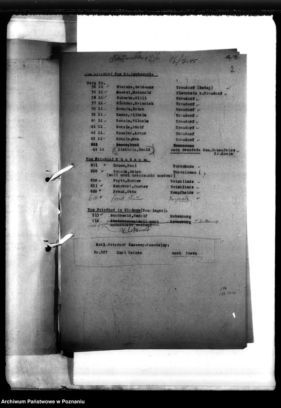 Obraz 6 z jednostki "Überführungspläne. Schriftwechsel betr. Überführungen. Band II"