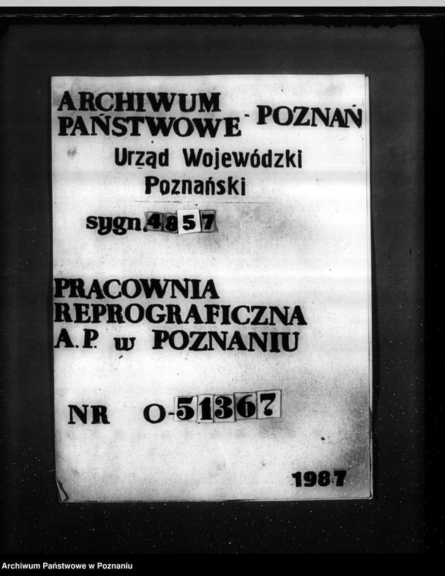 Obraz 1 z jednostki "Zatwierdzenie projektu zakładu przemysłowego /laboratorium do obróbki filmów acetylocelulozowych/ M. Wejman Poznań ul. Kościelna 17"