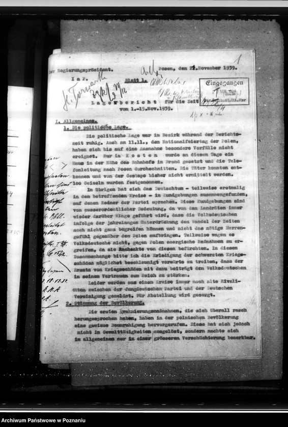 Obraz 4 z jednostki "Lageberichte des Regierungspräsidenten - Posen"