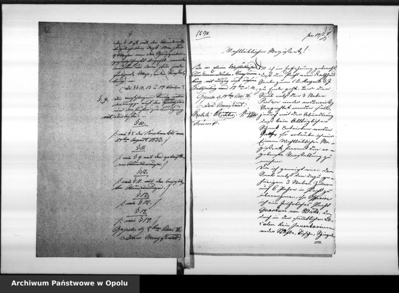 Obraz 12 z jednostki "Acta des Magistrats zu Oppeln betreffend die Verpachtung des Rathhaussaales"