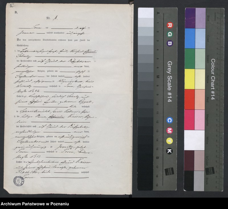 Obraz 3 z jednostki "Księga miejscowa małżeństw tom I [Rejestr główny małżeństw]"