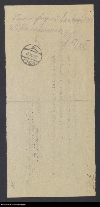 Obraz 12 z jednostki "Józef Buchman i F.Galster- sprzedaz wód gazowych"