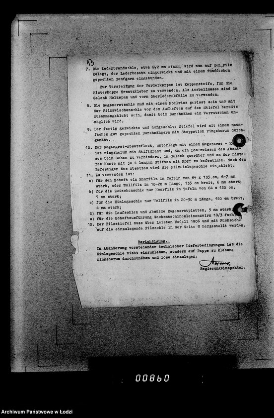 Obraz 17 z jednostki "339 Filztiefel A.[Zamówienia, korespondencja, kalkulacje]"