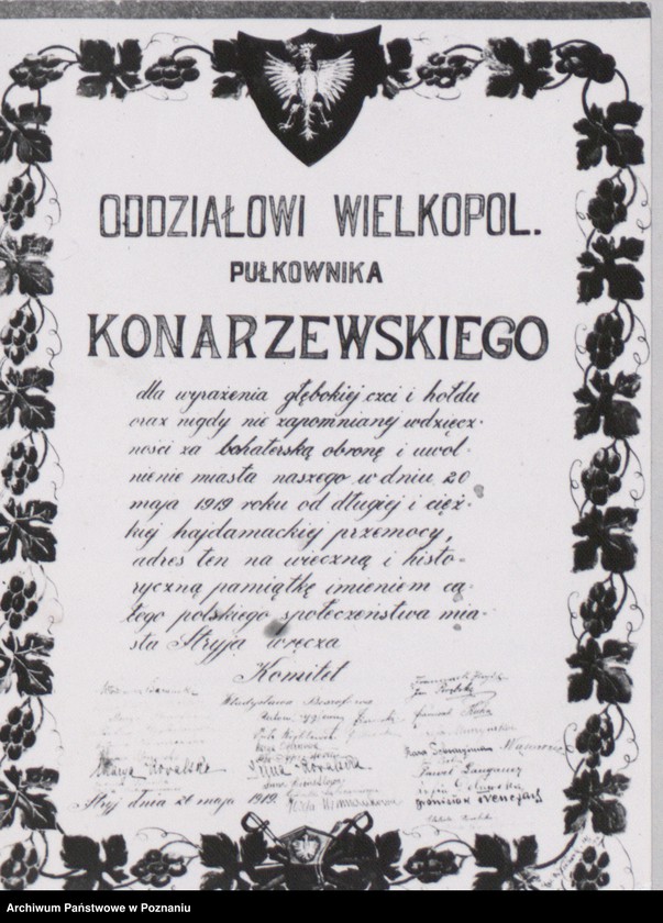 Obraz 7 z jednostki "Pożegnanie grupy generała Konarzewskiego."