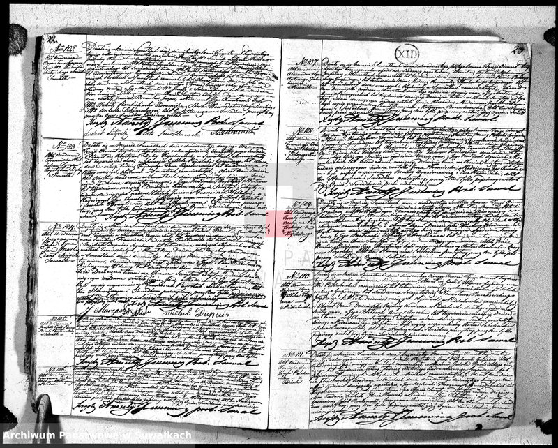 image.from.unit.number "Księga duplikat urodzonych, zaślubionych i zeszłych urzędnika stanu cywilnego, parafji suwalskiey na rok 1833"