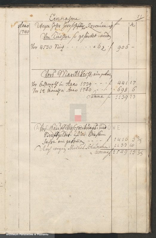 Obraz 13 z jednostki "Rechnung der Stadt Lissa; język niemiecki"