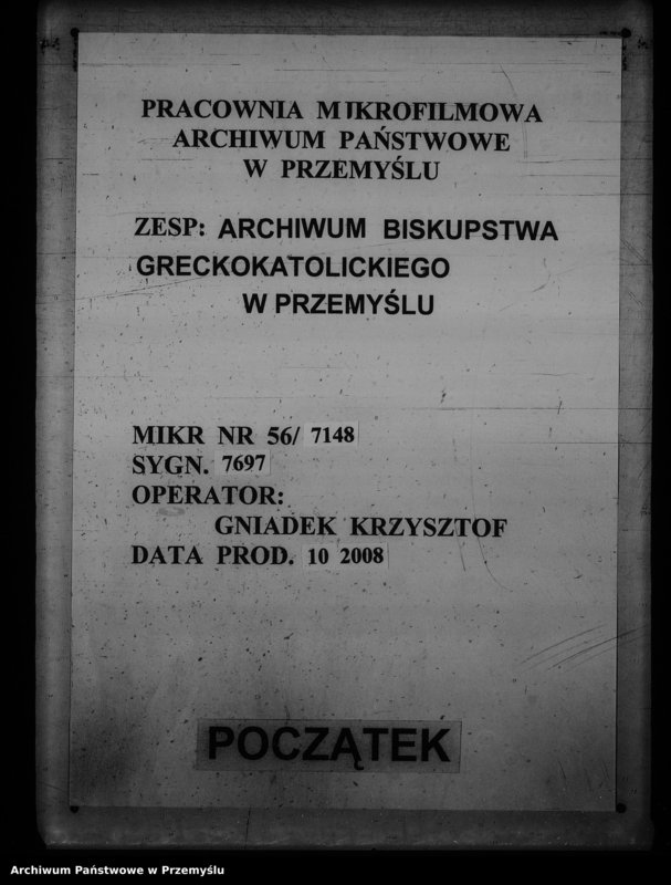 Obraz 1 z jednostki "[Kopie ksiąg metrykalnych parafii Daliowa z filią Szklary (dekanat Rymanów)]"