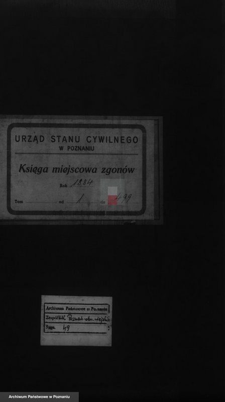 Obraz 1 z jednostki "Księga zgonów"