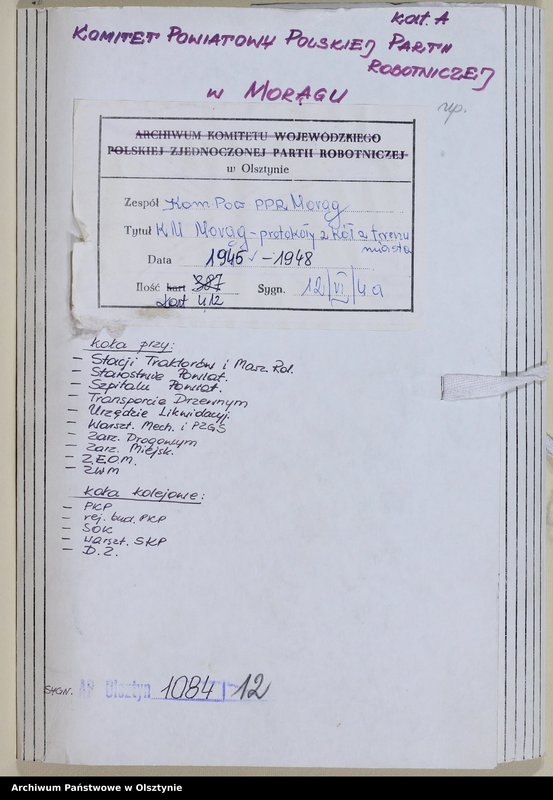 image.from.unit.number "Materiały sprawozdawcze Kół miejskich miasta Morąga: kolonia Bolesławów, kolonia Józefów, kolonia Robotnicza, kolonia Warszawska, kolonia "Za cmentarzem", koła uliczne nr 1, 2, 3, 4"