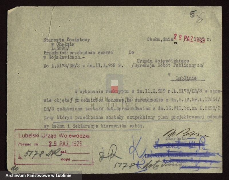 image.from.unit.number "[Projekt budowy dzwonnicy dla parafii prawosławnej w os. Wojsławice, pow. chełmski]"