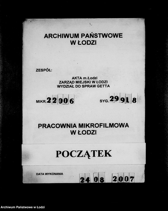 Obraz 1 z jednostki "Kripo.Unterlagen 3000-3200.[Dokumenty konfiskaty majątku ruchomego u Żydów]"