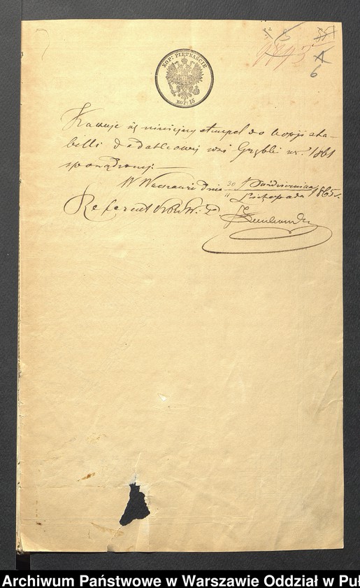 image.from.unit.number "O urządzaniu chłopów byłej rządowej wsi Grębki, gm. Komorowo wchodzącej w skład prywatnej własności tejże nazwy podlegającej ziemianinowi Antoniemu Zielińskiemu"