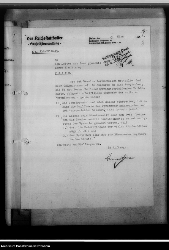 Obraz 12 z jednostki "[Wytyczne i korespondencja w sprawie zabezpieczenia magazynów archiwalnych]"