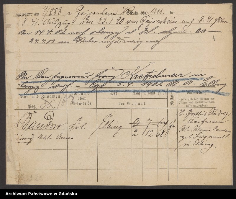 image.from.unit.number "Karty meldunkowe: Bandolien - Bardetzky"