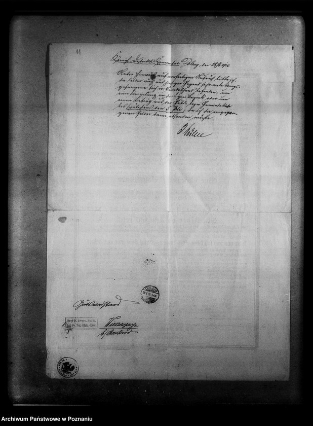 image.from.unit.number "Afisze, druki, odezwy, wycinki prasowe związane z wybuchem wojny i jej przebiegiem, między innymi telegramy: o mobilizacjiz 2 sierpnia 1914 roku i rekwirowaniu pojazdów oraz rozkład jazdy pociągów specjalnych w związku z mobilizacją [język niemiecki.]"