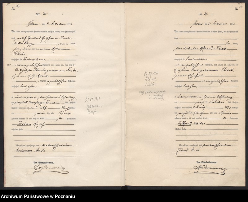 Obraz 18 z jednostki "Księga miejscowa urodzeń [Rejestr główny urodzeń]"