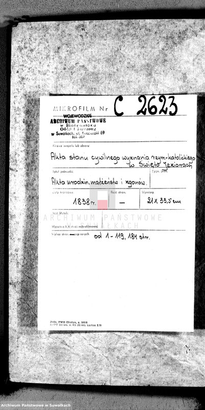 image.from.unit.number "Duplikat z roku 1838 urodzonych, zmarłych, zaślubionych od 1 stycznia do 31 grudnia parafij święto jeziorskiey"